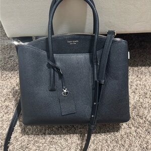 Kate Spade Black Leather Margaux Large Tote